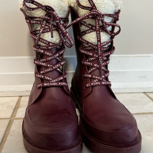 Michael Kors Montaigne Faux Fur Rain Boot - Picture 1 of 16